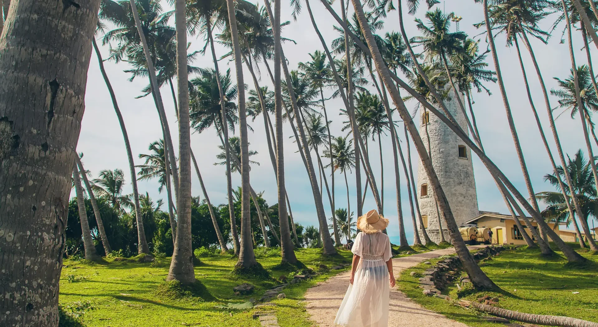 Girl in Sri Lanka on an island with a lighthouse. Selective focus. Girl in Sri Lanka on an island with a lighthouse. Selective focus. nature.